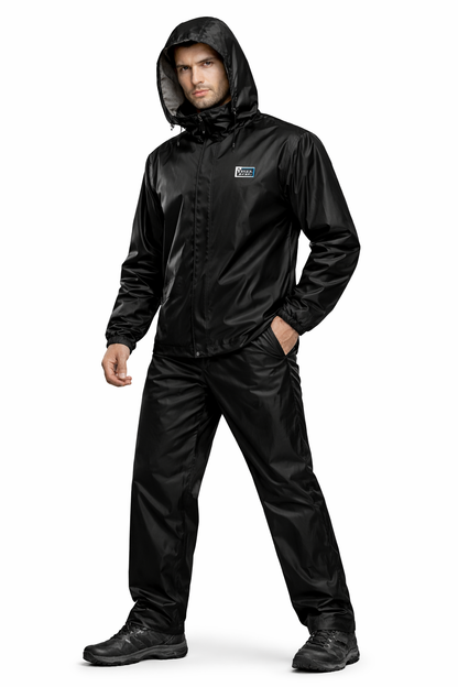 Printokraft Waterproof Polyester Rain Suit for Men | Lightweight Bike Riding Raincoat Set (Jacket & Pant)