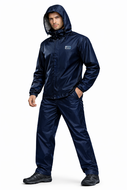 Printokraft Waterproof Polyester Rain Suit for Men | Lightweight Bike Riding Raincoat Set (Jacket & Pant)