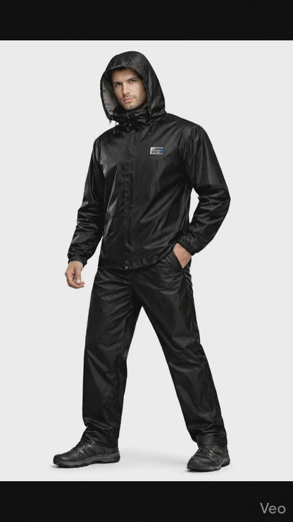 Printokraft Waterproof Polyester Rain Suit for Men | Lightweight Bike Riding Raincoat Set (Jacket & Pant)