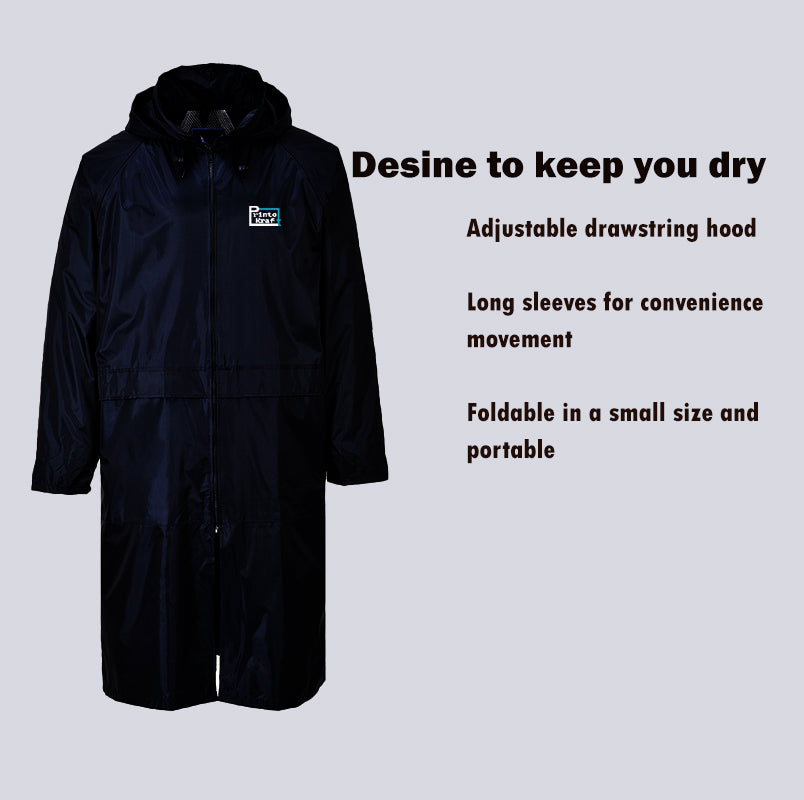 Printokraft Waterproof Polyester Rain Suit for Men | Lightweight Bike Riding Raincoat Set (Jacket & Pant)