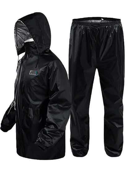 Printokraft Waterproof Polyester Rain Suit for Men | Lightweight Bike Riding Raincoat Set (Jacket & Pant)