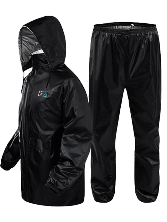 Printokraft Waterproof Polyester Rain Suit for Men | Lightweight Bike Riding Raincoat Set (Jacket & Pant)